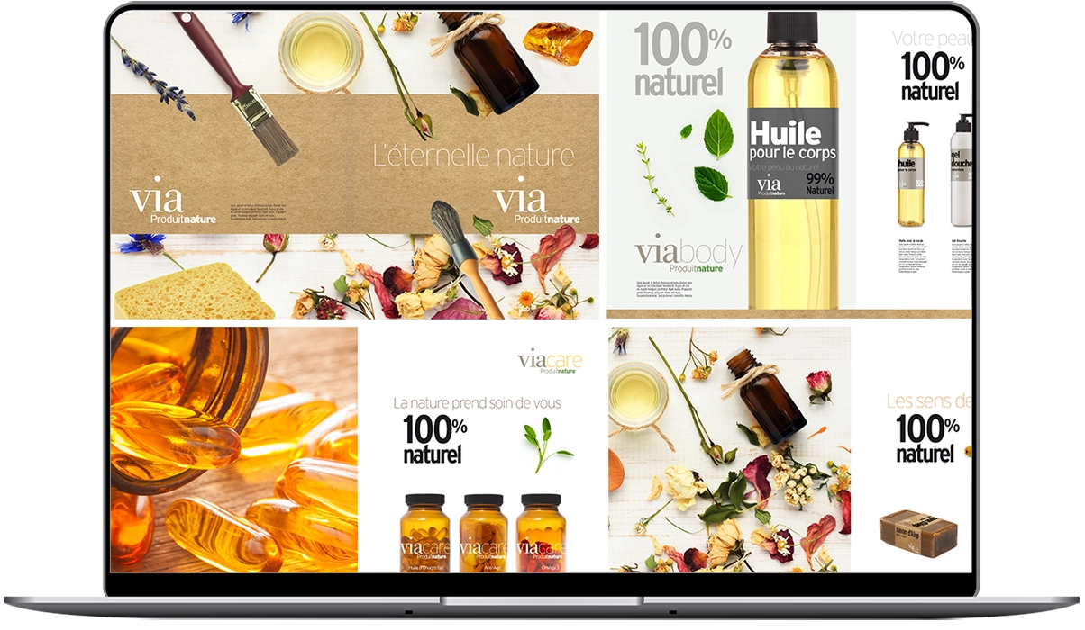 Idea Web concept Produits naturels